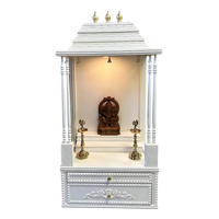 SriManohar Teak Wood Mandap (White) Front view