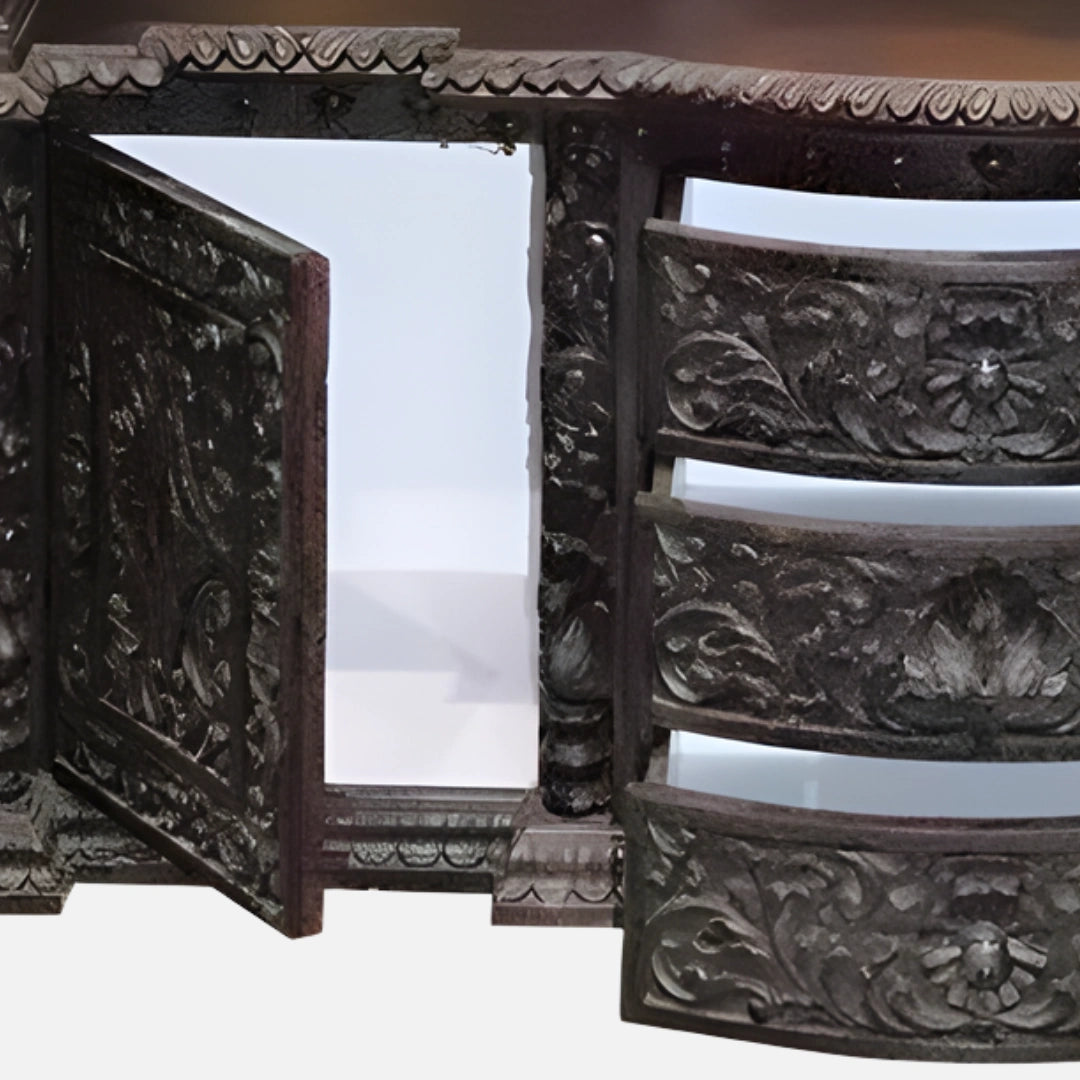 Srikalahasti Teak Wood Mandap (Cherry)open drawers