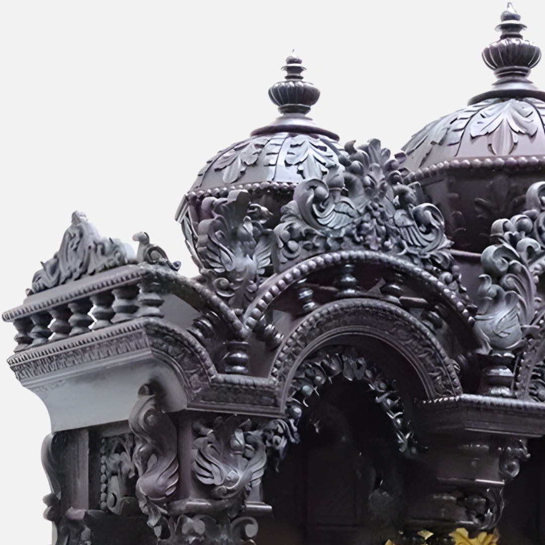 Srikalahasti Teak Wood Mandap (Cherry)side dome
