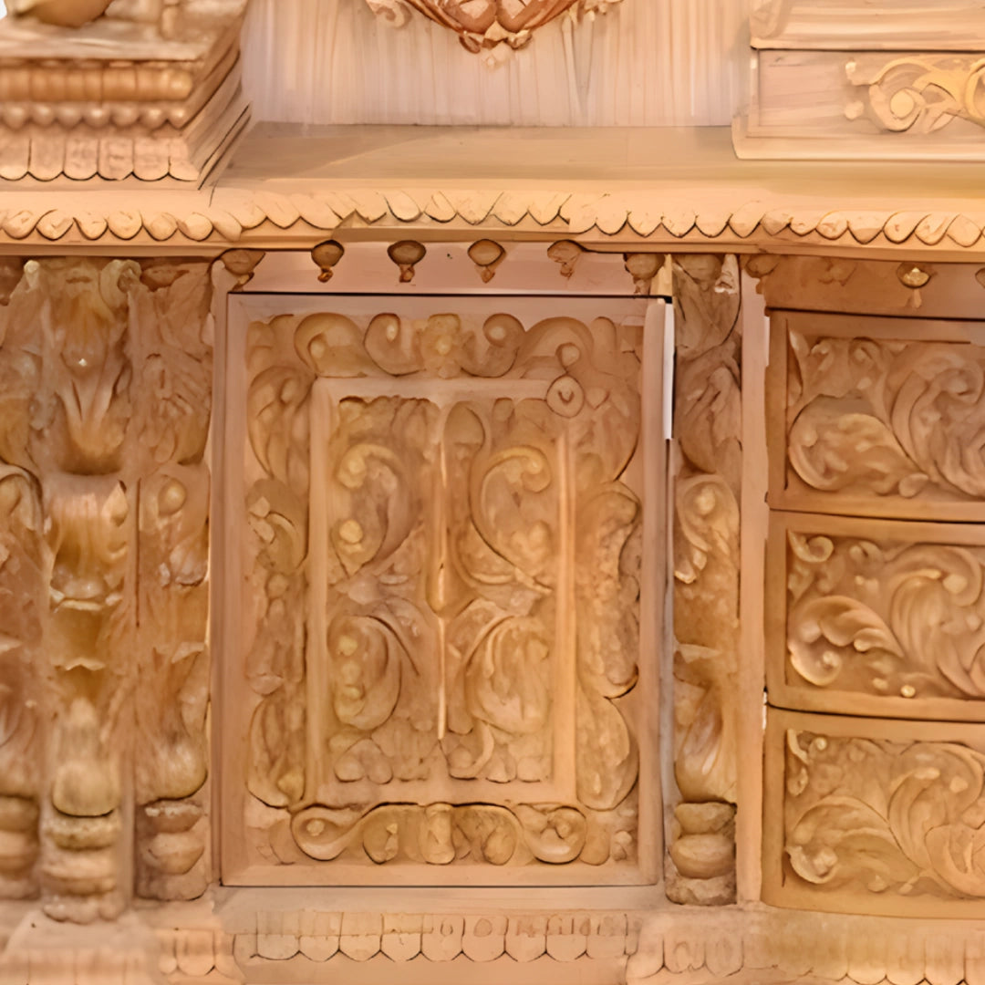 Srikalahasti Teak Wood Mandap (Teak)drawers design 