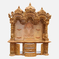 Srikalahasti Teak Wood Mandap (Teak) front view 