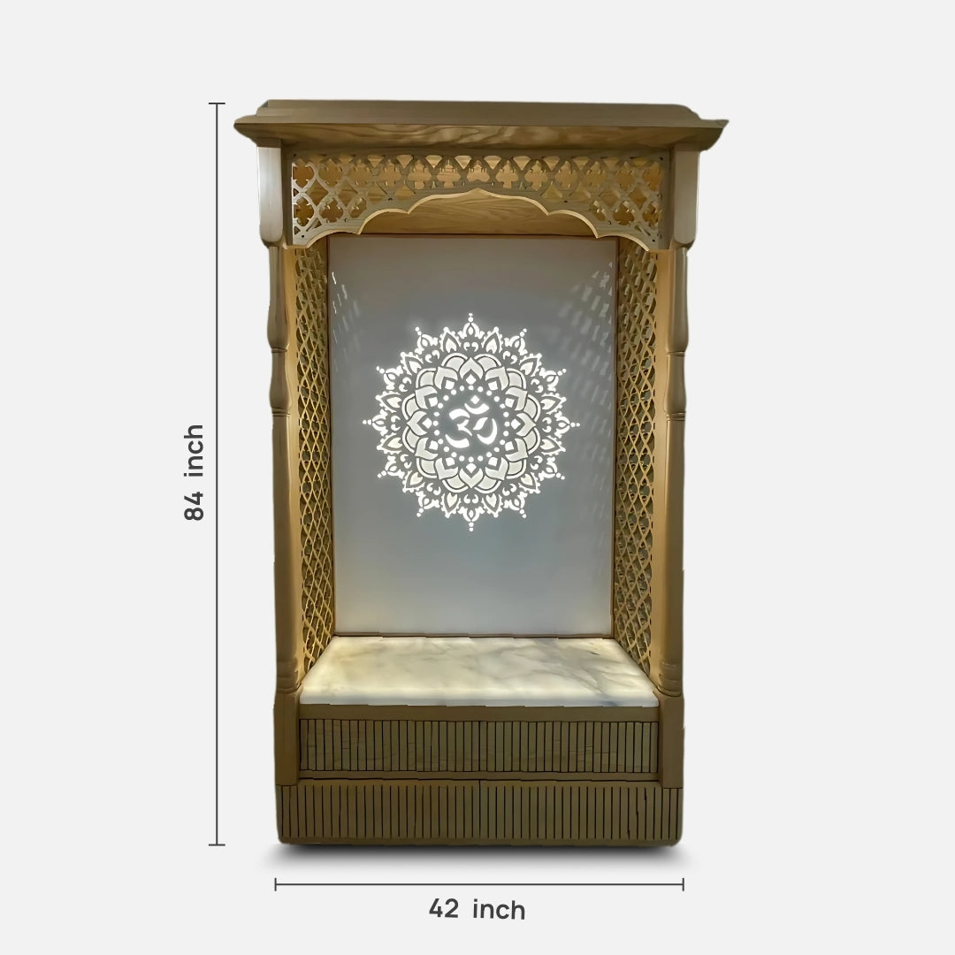  Srikripa Teak Wood Mandap (Cream) dimensins 