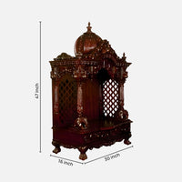 Srinivasa Teak Wood Mandir (Cherry) dimensions view 