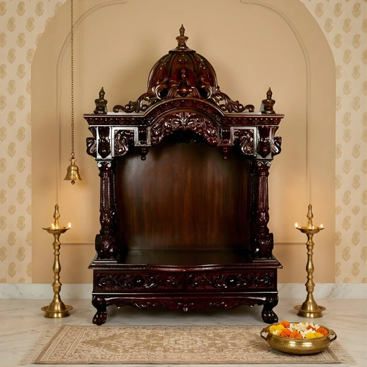 Srinivasa Teak Wood Mandir (Cherry) lifestyle view