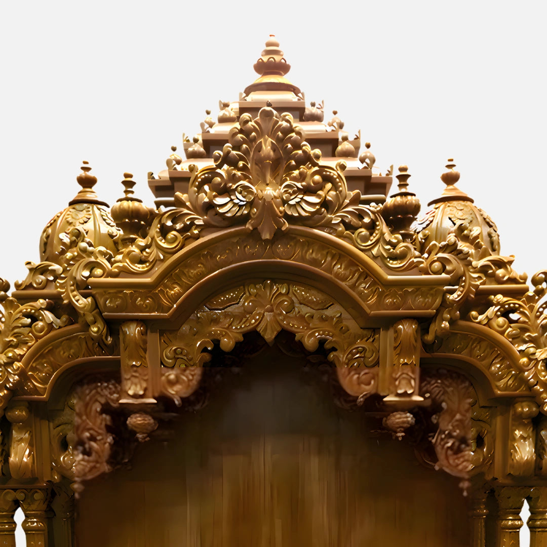 Srisaila Teak Wood Mandap (Teak) dome