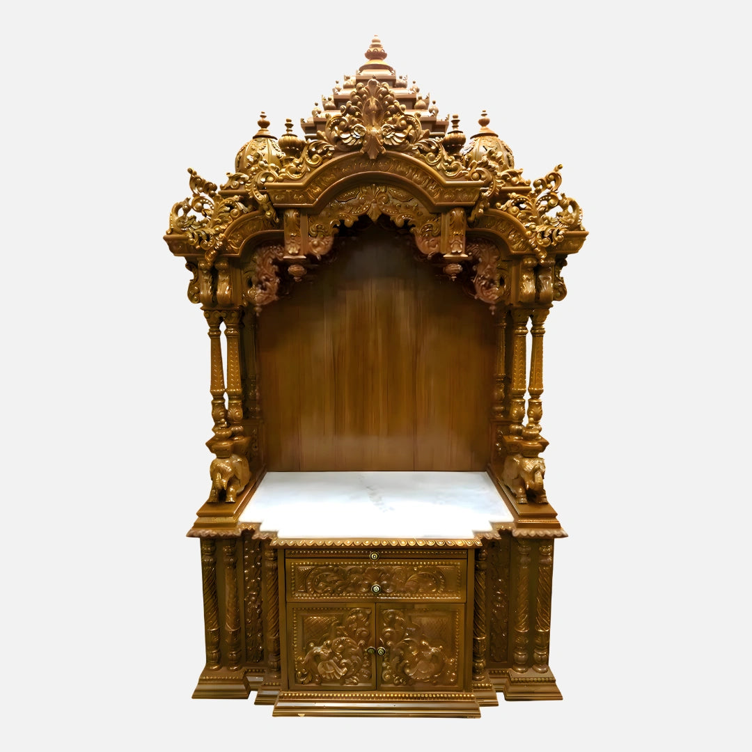 Srisaila Teak Wood Mandap (Teak) front view