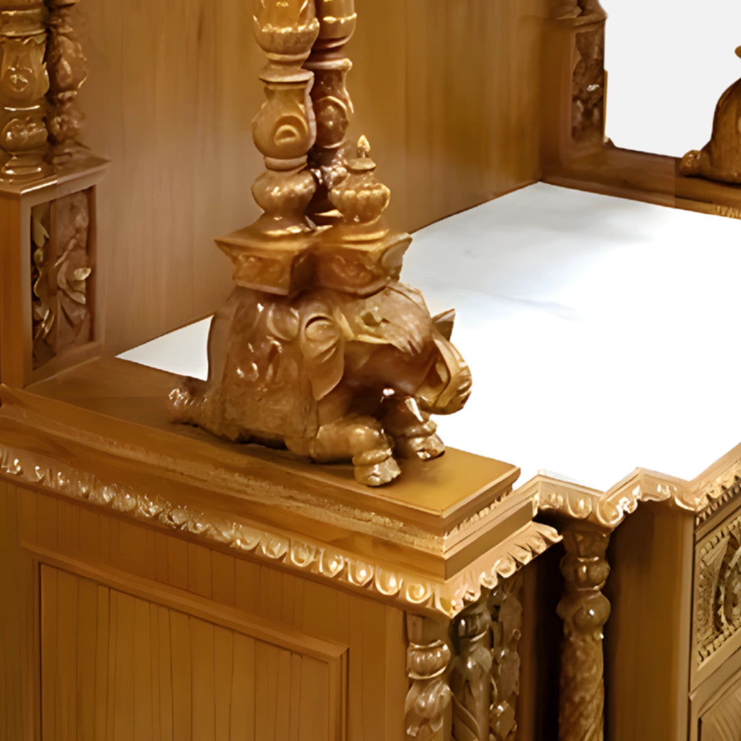 Srisaila Teak Wood Mandap (Teak) pillers