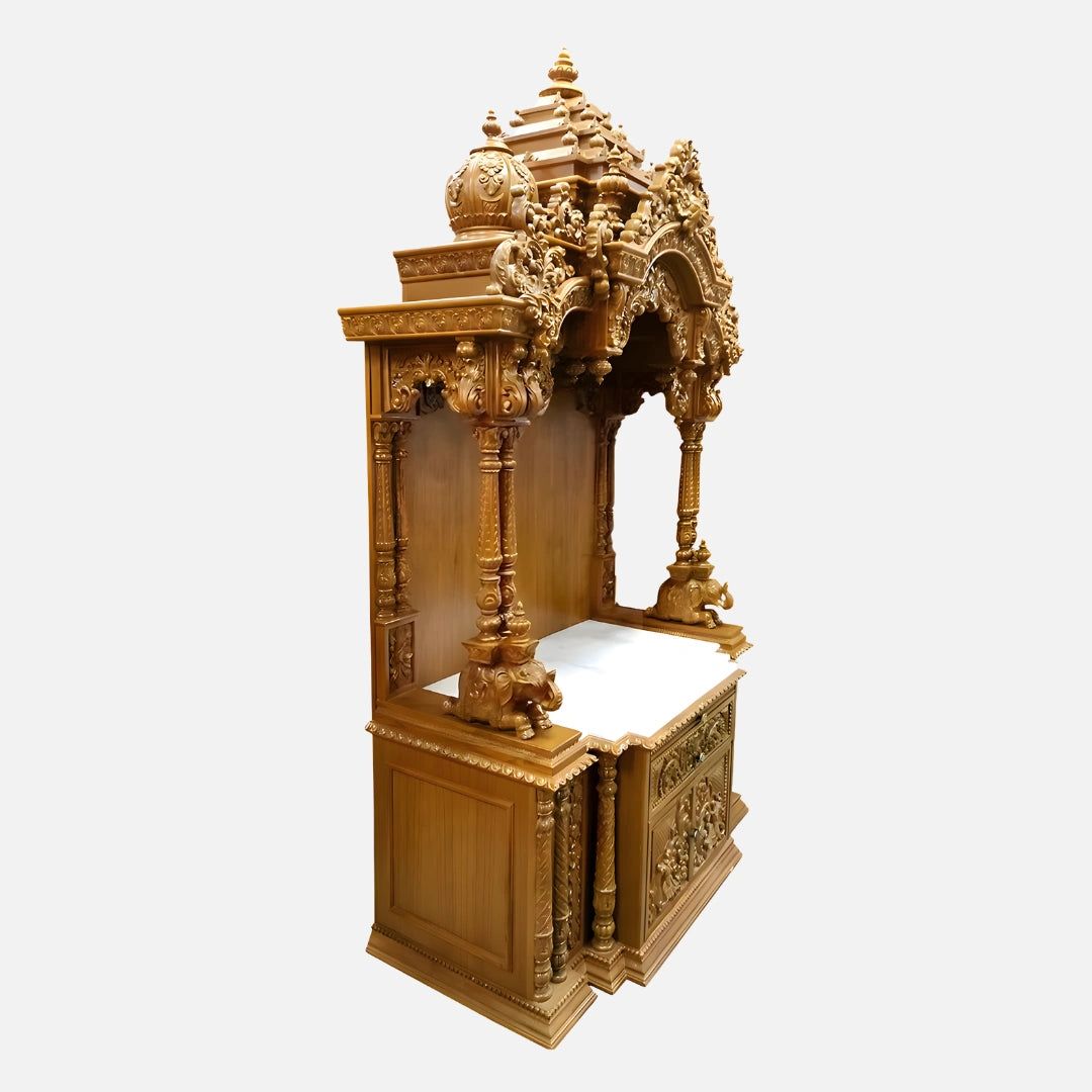 Srisaila Teak Wood Mandap (Teak) side angle
