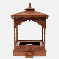 Subhaga Teak Wood Mandir (Teak) front view 