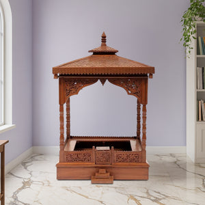 Subhaga Teak Wood Mandir (Teak)