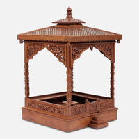 Subhaga Teak Wood Mandir (Teak) side angle 
