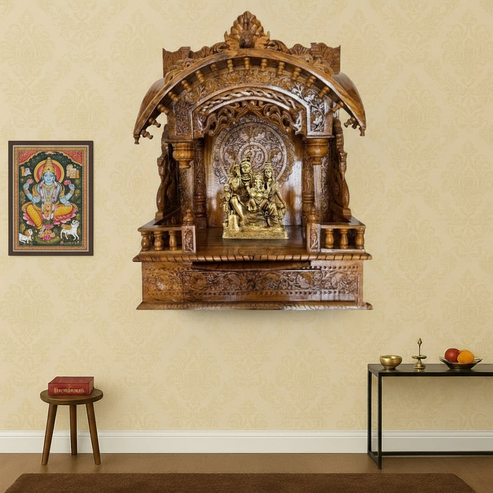 Suchetana Teak Wood Mandir (Teak) lifestyle view 