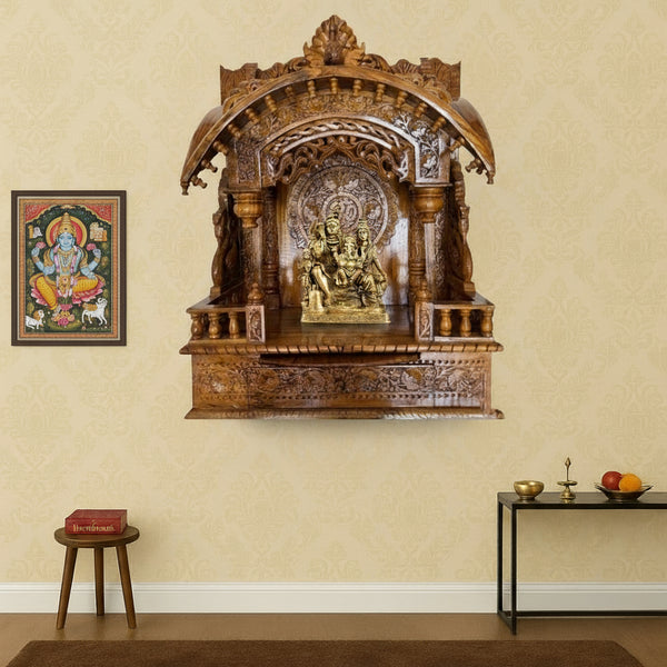 Suchetana Teak Wood Mandir (Teak) lifestyle view 