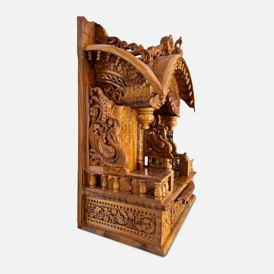 Suchetana Teak Wood Mandir (Teak) side view