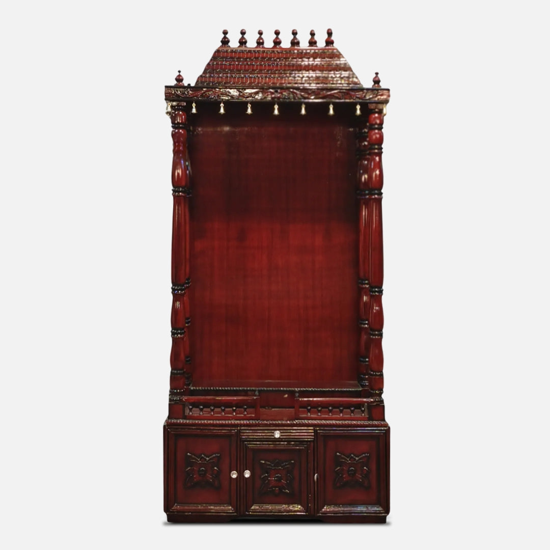 Sudarshan Teak Wood Mandap (Brown) front view