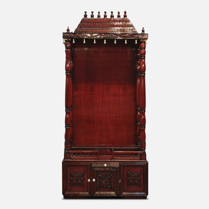 Sudarshan Teak Wood Mandap (Brown) front view