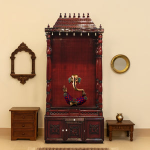 Sudarshan Teak Wood Mandap (Brown)