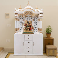 Sudhakar Teak Wood Mandap (White Gold) lifestyle view 