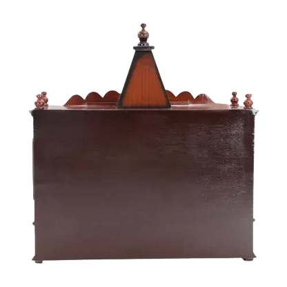 SukhatMan Large Wall Mount Pooja Mandir without Door (Brown)