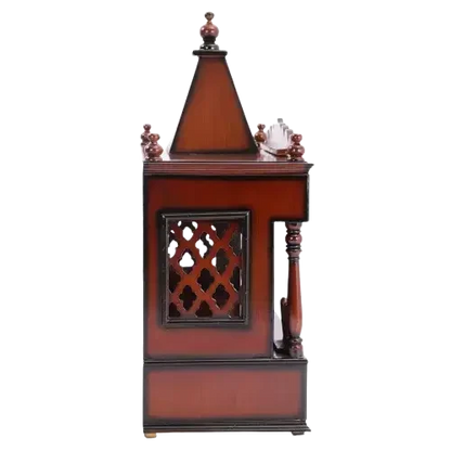 SukhatMan Large Wall Mount Pooja Mandir without Door (Brown)