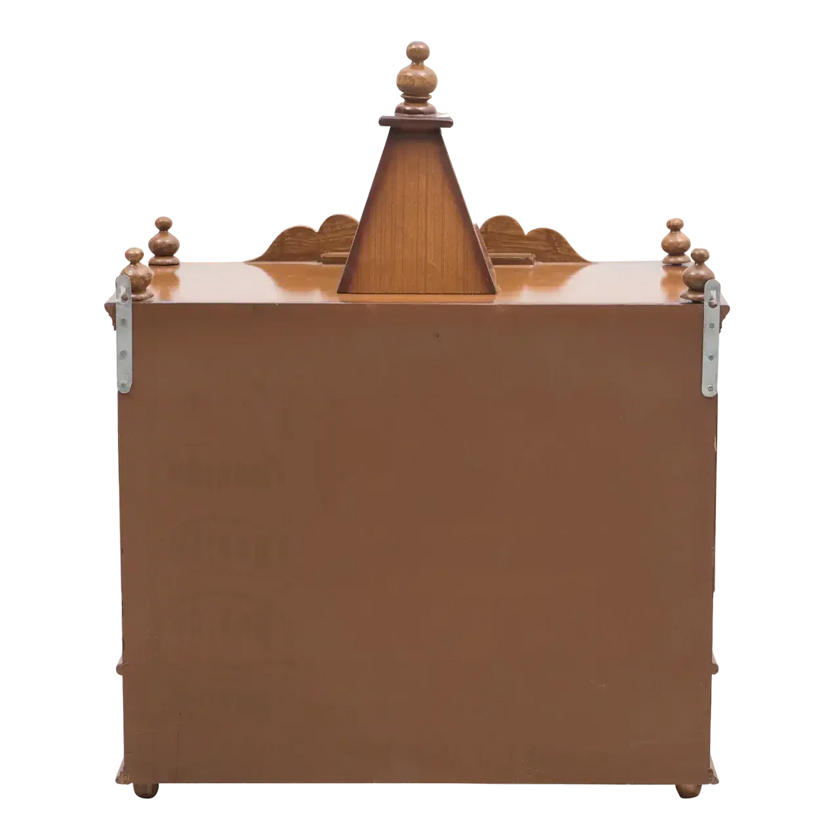 SukhatMan Medium Wall Mount Pooja Mandir without Door (Teak)