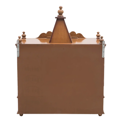 SukhatMan Medium Wall Mount Pooja Mandir without Door (Teak)