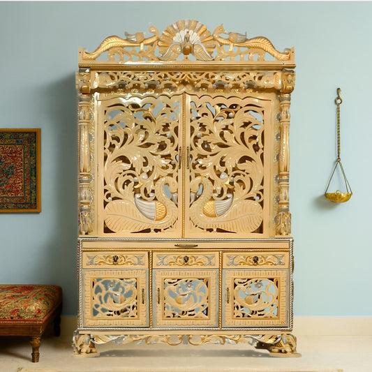 Sukriti Teak Wood Mandap (Gold) lifestyle view 