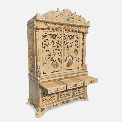 Sukriti Teak Wood Mandap (Gold) side angle 