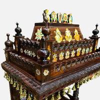 Sukrti Teak Wood Mandir (Brown) dome view  