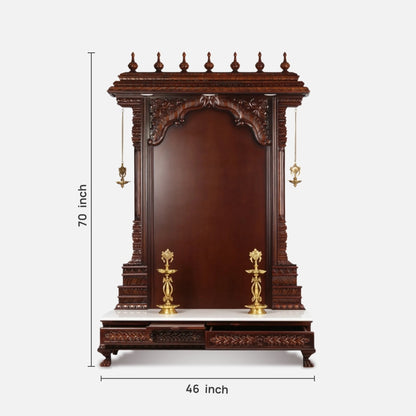  Sumangal Teak Wood Mandap Brown dimensions 