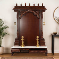  Sumangal Teak Wood Mandap Brown lifestyle view 