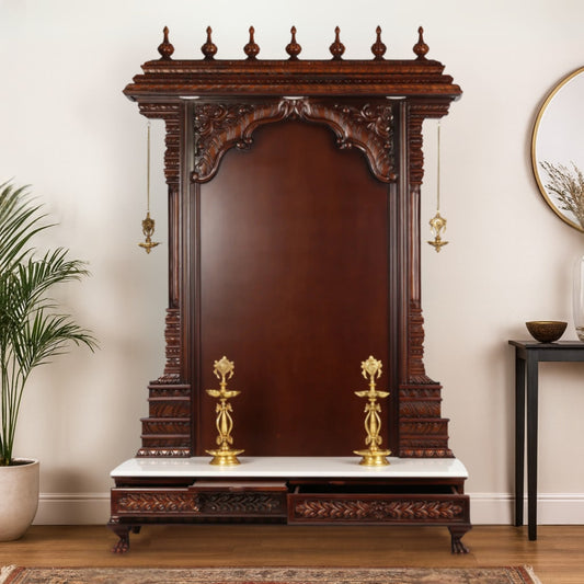  Sumangal Teak Wood Mandap Brown lifestyle view 