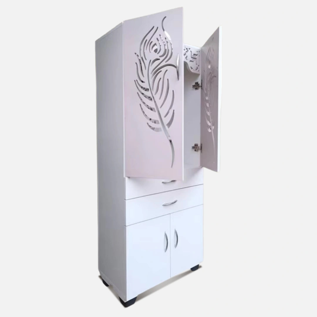 Sumedhaa Teak Wood Mandap (White) side angle 