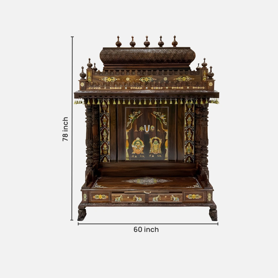 Sumitraa Teak Wood Mandap (Teak) dimensiosn 