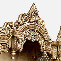 Sumukha Teak Wood Mandap (Gold) close view