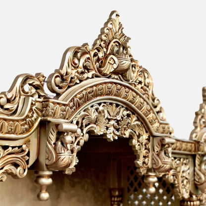 Sumukha Teak Wood Mandap (Gold) close view