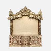 Sumukha Teak Wood Mandap (Gold) front view