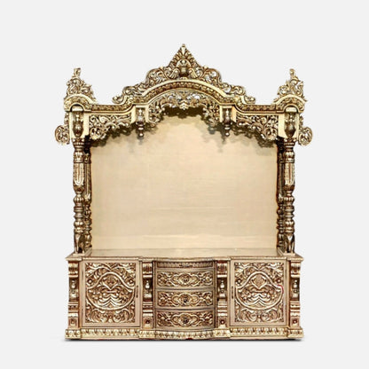 Sumukha Teak Wood Mandap (Gold) front view