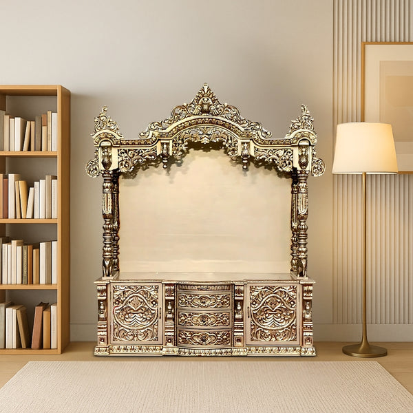  Sumukha Teak Wood Mandap (Gold) lifestyel view 