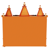 Sunanda Bhawan Medium Wall Mount Pooja Mandir/Wooden temple for home in Teak Gold color back view