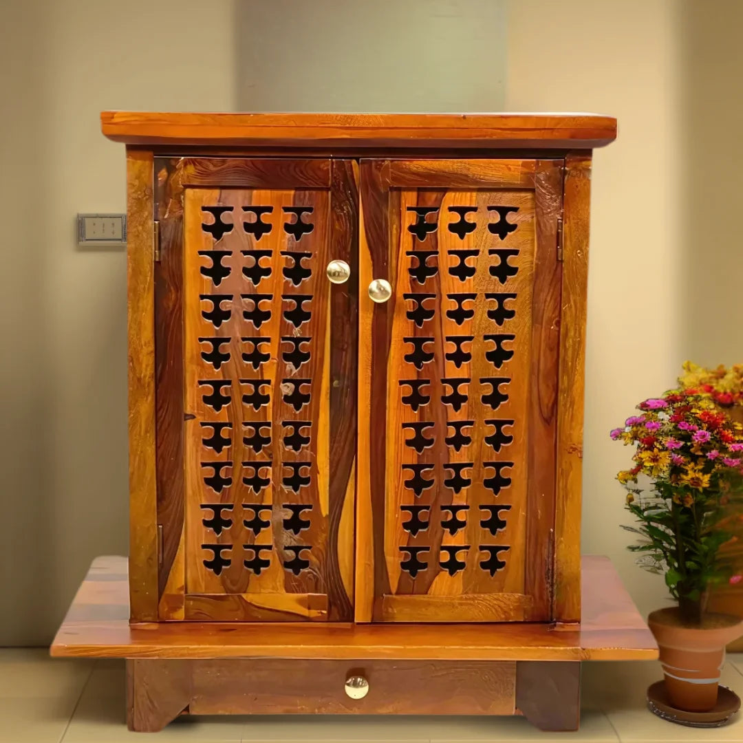 Sundaram Sheesham Wood Mandir (Teak) Lifestyle image