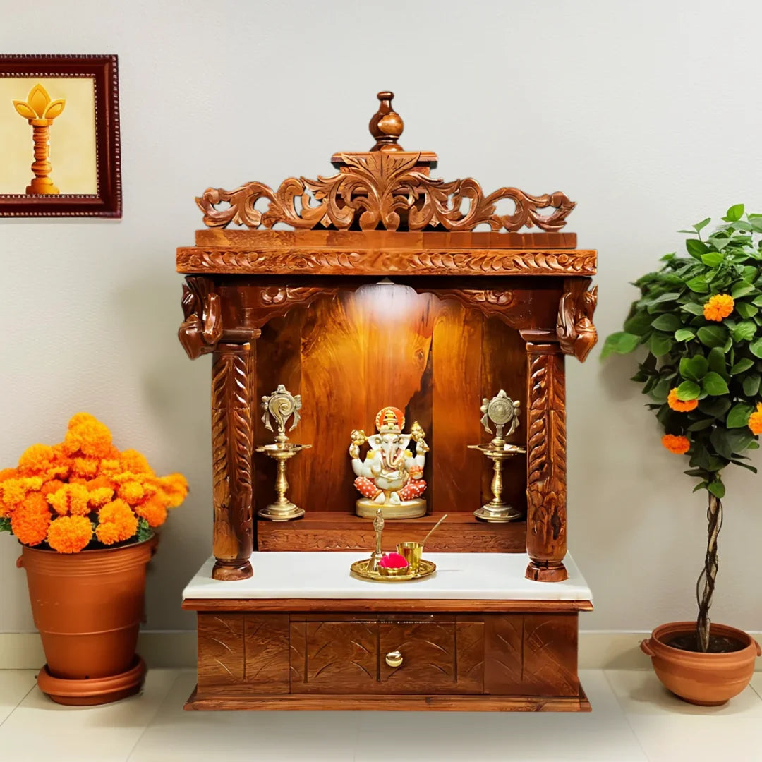 Suprabha Sheesham Wood Mandir (Teak) Lifestyle image