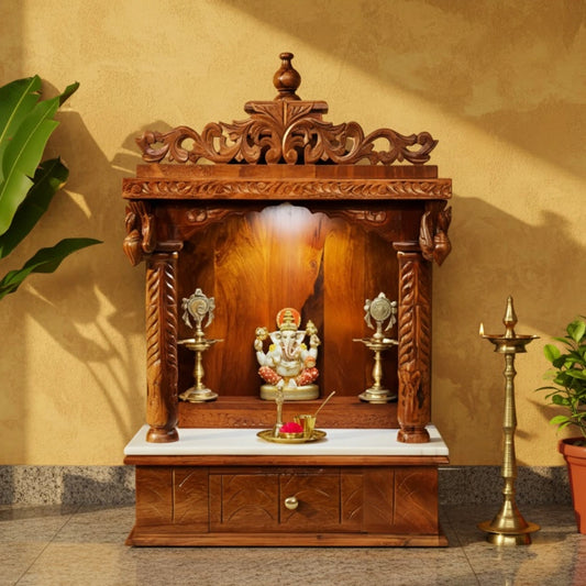 Suprabha Teak Wood Mandir (Teak) lifestyle view 