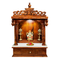 Suprabha teak Wood Mandir (Teak) Front View