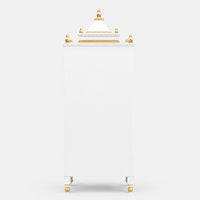 Suramya Floor Rested Pooja Mandap (White Gold) Back VIew