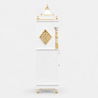 Suramya Floor Rested Pooja Mandap (White Gold) Side Angle