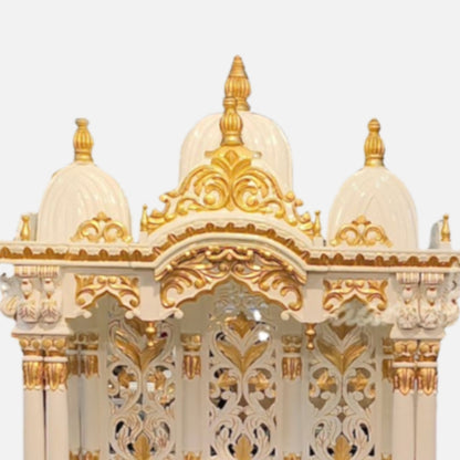 Suryansh Teak Wood Mandap (White Gold) close view 