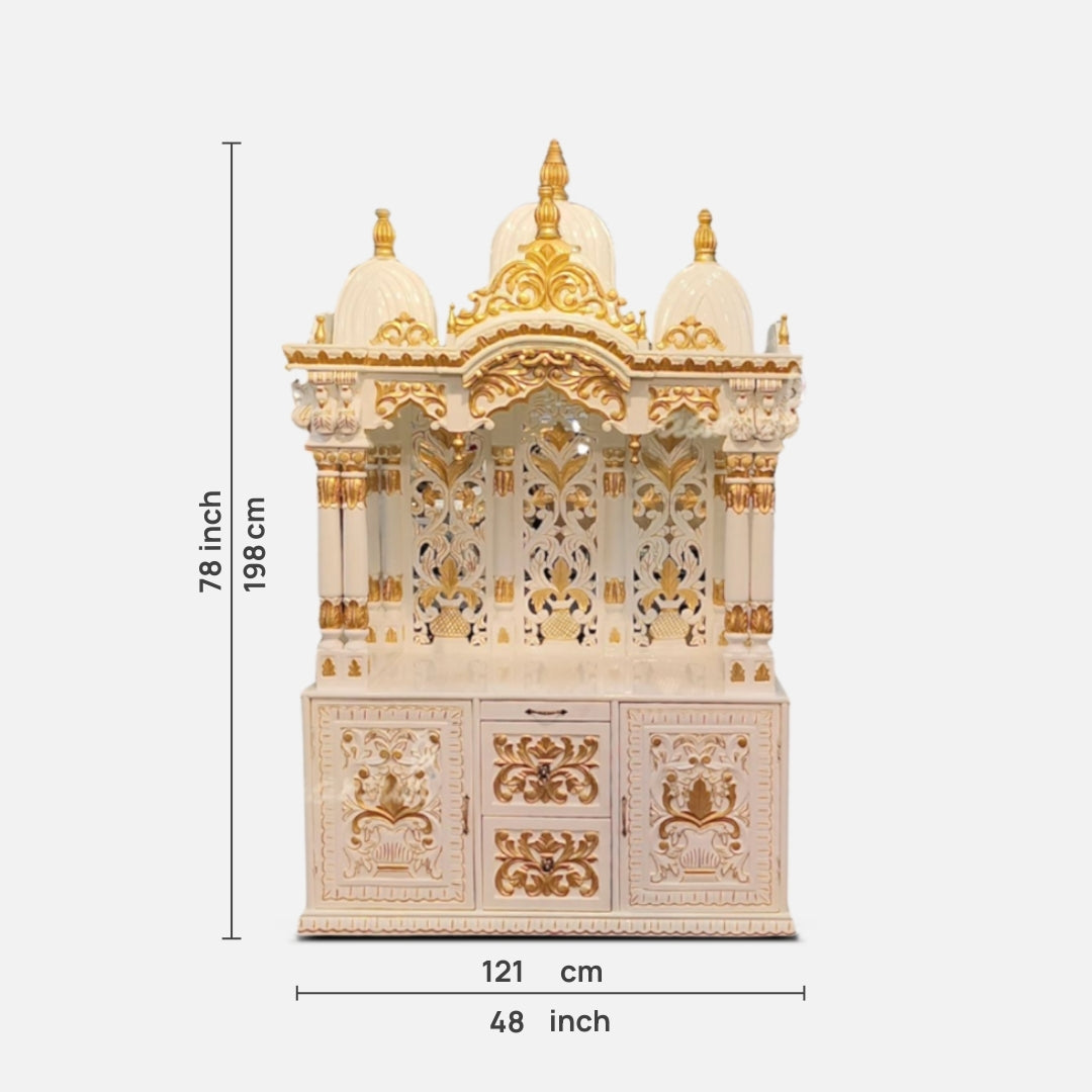 Suryansh Teak Wood Mandap (White Gold) dimensions