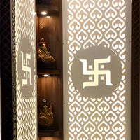 Suvratam Teak Wood Mandap (Brown) close view