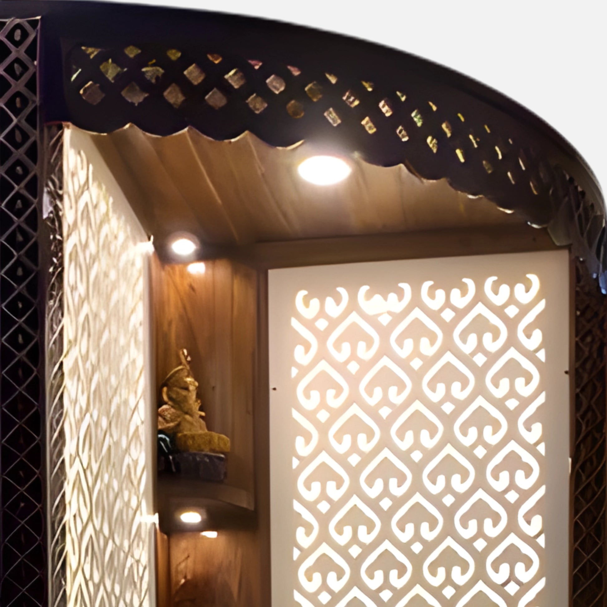 Suvratam Teak Wood Mandap (Brown) zoom view